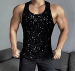 Load image into Gallery viewer, INCERUN Men Tank Tops Sequins Sparkling O-neck Sleeveless Casual Male Vests Streetwear 2024 Summer Fashion Party Men Clothing  Amaijoin
