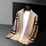 Carregue a imagem no visualizador da Galeria, High-end brand knitted cardigan men&#39;s fashion luxury striped sweater casual shawl 2023 spring and autumn trend men&#39;s wear coat  Amaijoin
