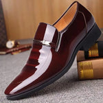 Load image into Gallery viewer, Luxury Business Oxford Leather Shoes Men Breathable Patent Leather Formal Shoes Plus Size Man Office Wedding Flats Male Black  Amaijoin
