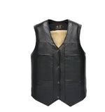 Load image into Gallery viewer, Hot Sale Mens PU Leather Vest Thick Warm Male Overcoat Plus Size safety biker Vests Outwear Fashion Waistcoat tactical vest  Amaijoin
