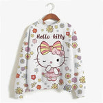 Load image into Gallery viewer, Harajuku Female Clothing Pullover Fashion Autumn And Winter HELLO KITTY Print Woman Hoodie Casual Women Long-sleeved Sweatshirt  Amaijoin
