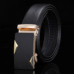 Load image into Gallery viewer, For Men Famous Work Business Black Cowskin PU Strap Men Leather Belt Metal Automatic Buckle Brand High Quality Luxury Belts  Amaijoin
