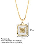 Load image into Gallery viewer, Boho Heart Evil Blue Eye Necklace for Women Collares Cute Sun Butterfly Gold Color Pendant Long Stainless Steel Chains Choker  Amaijoin
