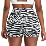 Load image into Gallery viewer, Zebra Patterned Yoga Shorts Fitness Women&#39;s High Waist Elastic Leggings Gym Workout Booty Scrunch Sports Shorts Female Tights  Amaijoin
