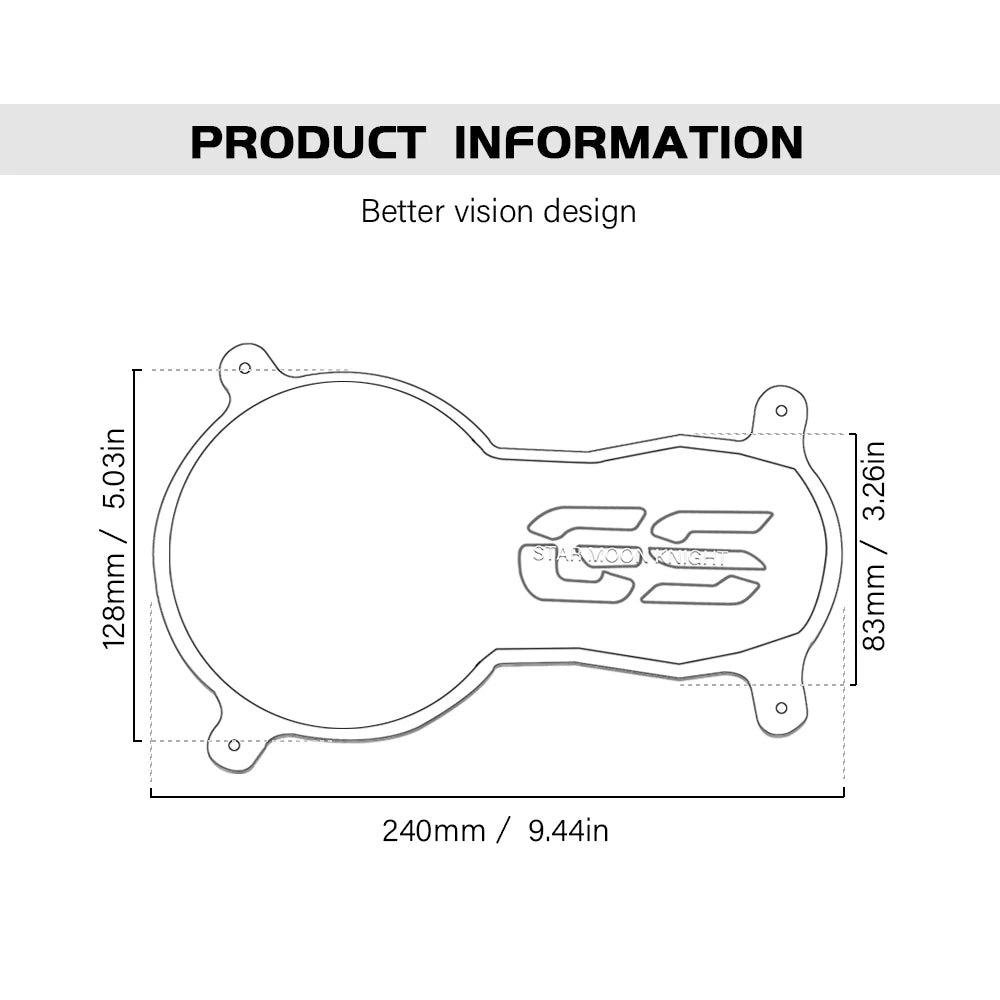 Motorcycle Acrylic Headlight Protector Light Cover Protective Guard For BMW R1200GS R1250GS R 1250 GS LC Adventure 2013 - 2023  Amaijoin