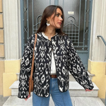 Load image into Gallery viewer, PB&amp;ZA 2024 Spring New Women&#39;s Fashion and Elegance Short and Versatile Printed Quilted Round Face Jacket Coat  Amaijoin
