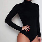 Load image into Gallery viewer, Long Sleeve Turtleneck Slim Bodysuits 2023 New Womens Base Bodysuits Solid Playsuits Female Clothing Sexy &amp; Club Slim Jumstits  Amaijoin
