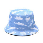 Load image into Gallery viewer, 2022 Cotton Blue Sky And White Clouds Print Bucket Hat Fisherman Hat Outdoor Travel Sun Cap For Men And Women 05  Amaijoin
