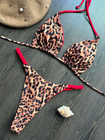 Load image into Gallery viewer, RUOTONGSEPT Swimwear Women Leopard Print Brazilian Bikini Set Sexy Thong Swimsuit Two Pieces Bathing Suit Women 2023 Beach Wear  Amaijoin
