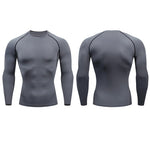 Load image into Gallery viewer, Men Compression Running T-shirt Fitness Tight Long Sleeve Sport Shirts Training Jogging Tops Gym Sportswear Dry Fit Rashgard  Amaijoin
