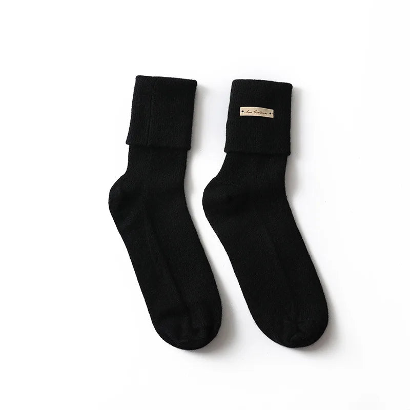 Birdtree 100%Pure Cashmere Socks For Men And Women New Trend Elastic Casual Comfortable Warm Socks 2023 Autumn Winter P3N324QC  Amaijoin