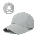 Load image into Gallery viewer, Summer Solid Color Baseball Caps Golf Wear Women Sport Leisure Cross Ponytail Hat Mesh Quick-Drying Half-Hollow Men&#39;s Peaked Cap  Amaijoin
