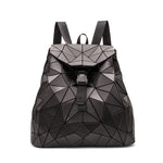 Carregue a imagem no visualizador da Galeria, Women Geometric Backpack Bags Matte Female Drawstring Backpacks For Teenage Girls Bagpack Bag Ladies Holographic Daily Backpack  Amaijoin
