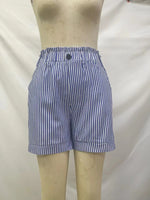 Load image into Gallery viewer, New summer casual pocket striped casual shorts women&#39;s wear  Amaijoin
