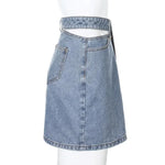 Load image into Gallery viewer, Women Fashion New Split High Waist Denim Skirt Summer Comfortable Daily Wrap Hip Half-body Dress Female Casual Trend Streetwear  Amaijoin
