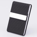 Load image into Gallery viewer, Business Card Holder PU Leather Business Card Case Name Cards Wallet Slim Metal Pocket Card Organizer Gifts for Men Women Office  Amaijoin
