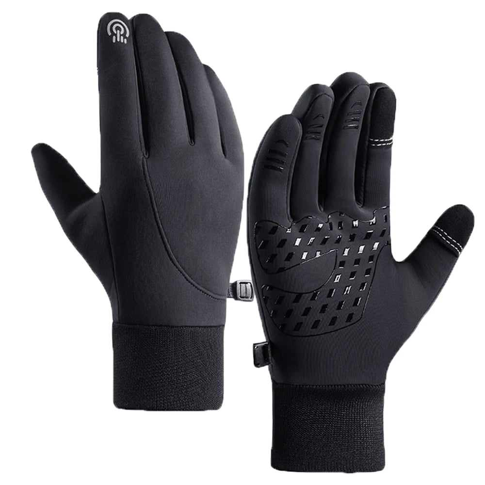 Winter Men Women Skiing Gloves Waterproof Warm Windproof Non-Slip Touchscreen Snowboard Snowmobile Cycling Gloves Reflective  Amaijoin