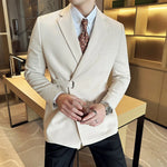 Load image into Gallery viewer, High End Single Button Suit Jacket for Men Solid Color Casual Business Blazer Male Trendy Wedding Groom Banquet Dress Coats 2024  Amaijoin
