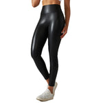 Load image into Gallery viewer, Women Black Pu Leather Pants High Waist Leather Sexy Leggings Trousers Women Thick Stretch Pantalon Mujer  Amaijoin
