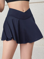 Load image into Gallery viewer, CHRLEISURE Crossover Tennis Skirt for Women Pleated Skirt with Pockets Elastic Golf Skorts Athletic Sports Shorts Activewear  Amaijoin
