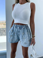 Load image into Gallery viewer, Fashionable Casual Women&#39;s Denim Shorts Reversible Stitching Versatile Summer New Arrival European American Style  Amaijoin
