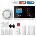 Load image into Gallery viewer, Gautone Tuya Smart Wifi Home Security Alarm System Wireless GSM Fire Alarm System Panel Smart Life App Control work with Alexa  Amaijoin
