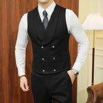 Load image into Gallery viewer, Brand Clothing Men&#39;s Suit Vests Herringbone Wool Tweed Double Breasted Waistcoat Tuxedo Groomsmen for Wedding 4XL 5XL  Amaijoin
