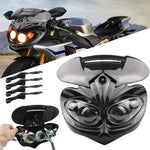 Load image into Gallery viewer, Universal Motorcycle Headlight 12V Bulb Head Lamp Fairing Motorcycle Lamp Of Street Fighter Dirt Bike Front Headlight Led Mask  Amaijoin
