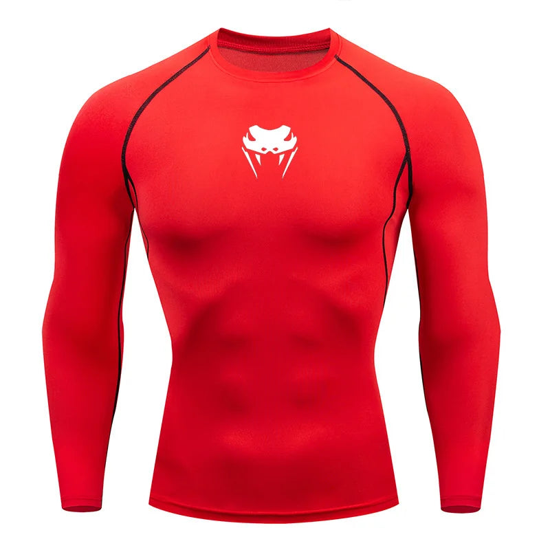 Men O-Neck Compression Shirt Gym MMA Long or Short Sleeve T-shirt Men's Fitness Bodybuilding Clothes Rashguard Sports Top Tees  Amaijoin