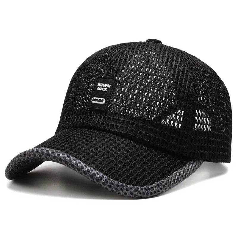 Men's Mesh Baseball Cap Breathable Summer Caps Dad Hat Outdoor Fishing Hats  Trucker Cap  Amaijoin