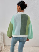 Load image into Gallery viewer, Qutie Colorblock Drop Shoulder Duster Cardigan  Amaijoin
