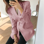 Load image into Gallery viewer, Personalized fashion spring and fall blazer Waist tie blazer spring and autumn blazer  Amaijoin
