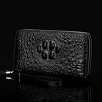 Load image into Gallery viewer, High Quality Crocodile Leather Double Zipper Design For Men&#39;s Handbags Wallets Card Bags Sacoche Homme Bag for Men Bolso Hombre  Amaijoin
