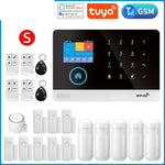 Load image into Gallery viewer, Gautone Tuya Smart Wifi Home Security Alarm System Wireless GSM Fire Alarm System Panel Smart Life App Control work with Alexa  Amaijoin
