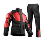 Load image into Gallery viewer, SULAITE Men Women Waterproof Motorcycle Rider Raincoat Suit  Set Reflective Light Raincoat For Riding Jacket Pants Set  Amaijoin
