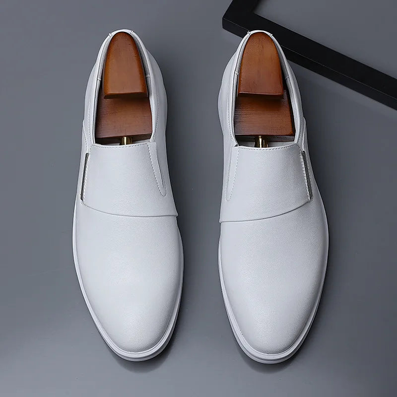 Fashion Dress Shoes Pointed Toe Split Leather Men Casual Formal Loafers Business Wedding Oxfords shoes zapatillas de hombre  Amaijoin