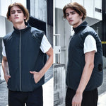 Load image into Gallery viewer, Men Summer Air Conditioning Clothing Fan Cooling Vest 2022 New USB Charging Cooling Sport Man Outdoor Solid Color Coat Plus Size  Amaijoin
