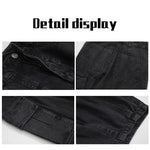 Carregue a imagem no visualizador da Galeria, HOUZHOU Baggy Jeans Trousers Male Denim Pants Black Wide Leg Pants Men&#39;s Jeans Oversize Cargo Korean Streetwear Hip Hop Harajuku  Amaijoin
