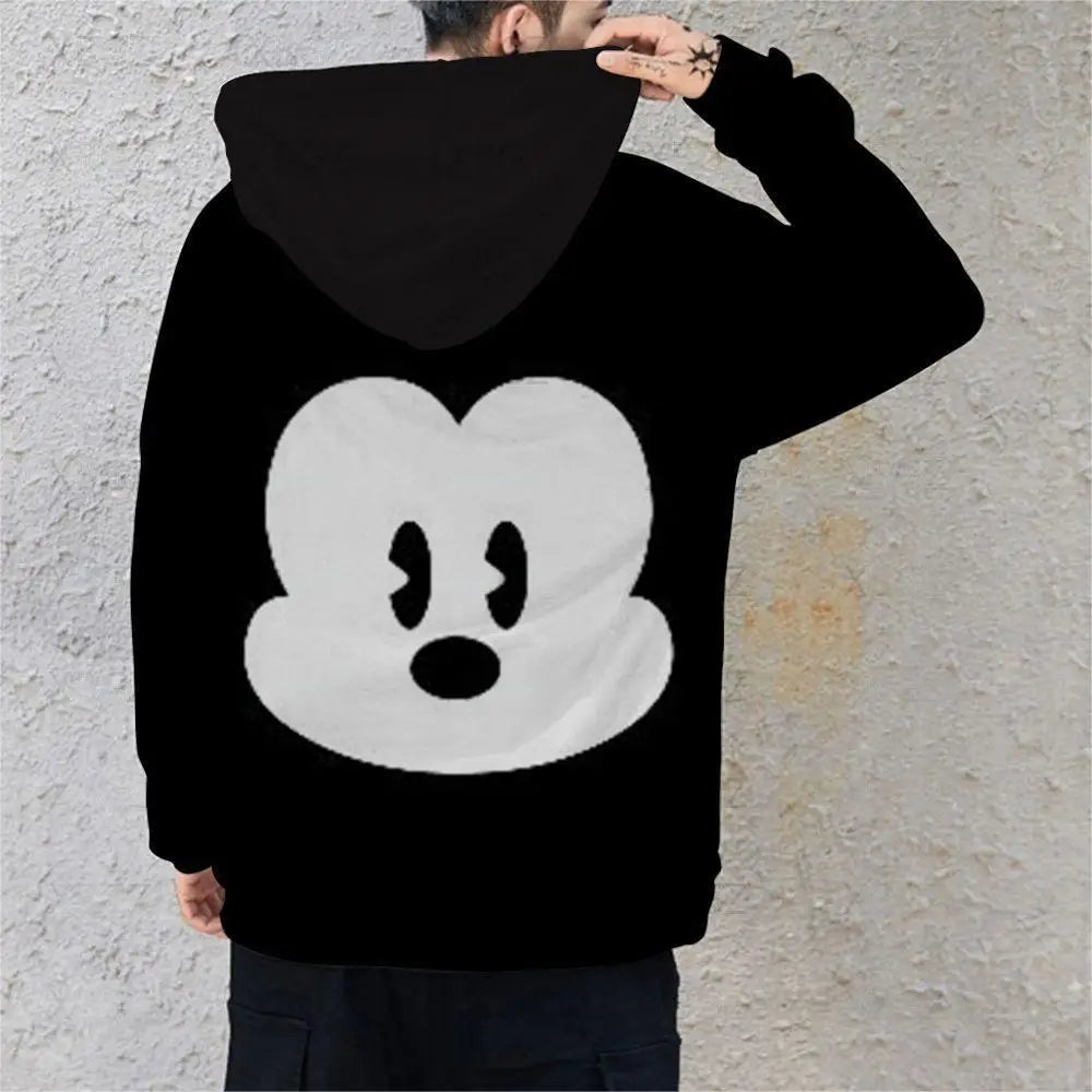 Couple Outfit Disney Hoodies Minnie Mouse Women's Casual Sweatshirt Couple Hoodie Men's Women Clothing Mickey Y2k Print Top  Amaijoin