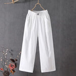 Load image into Gallery viewer, M-4xl Summer Elastic Waist Women&#39;s Pants Casual Solid Cotton Linen Ankle Length Pants Female 2023 High Quality Baggy Trousers  Amaijoin
