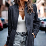 Load image into Gallery viewer, Women Fashion Casual Suit Long Sleeve Streetwear Elegant Blazers Pocket Jacket Cardigan Female Outerwear Autumn Winter  Amaijoin
