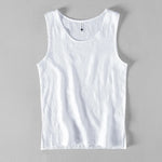 Load image into Gallery viewer, L886 High Quality 100% Linen Vest Men Summer Fashion Solid Color O-neck Sleeveless Waistcoat Simple Casual Loose Daily Tank Tops  Amaijoin
