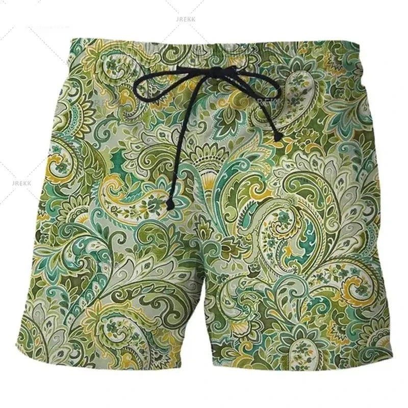 Ink Painting 3D Swimming Shorts Men Summer New Short Trunks Casual Comfort Beach Shorts Masculino Skateboarding Swimsuit  Amaijoin