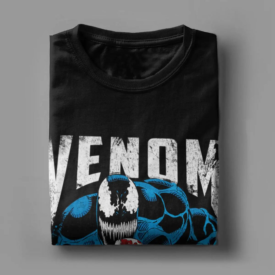 Men Disney Venom Marvel T Shirts Pure Cotton Tops Novelty Short Sleeve Round Collar Tees Party T-Shirt  Amaijoin