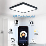 Load image into Gallery viewer, MARPOU Smart LED Ceiling Lamp Wood Grain App Voice Control Alexa/Google Remote Control Square Ceiling Lights Living Room CCT  Amaijoin
