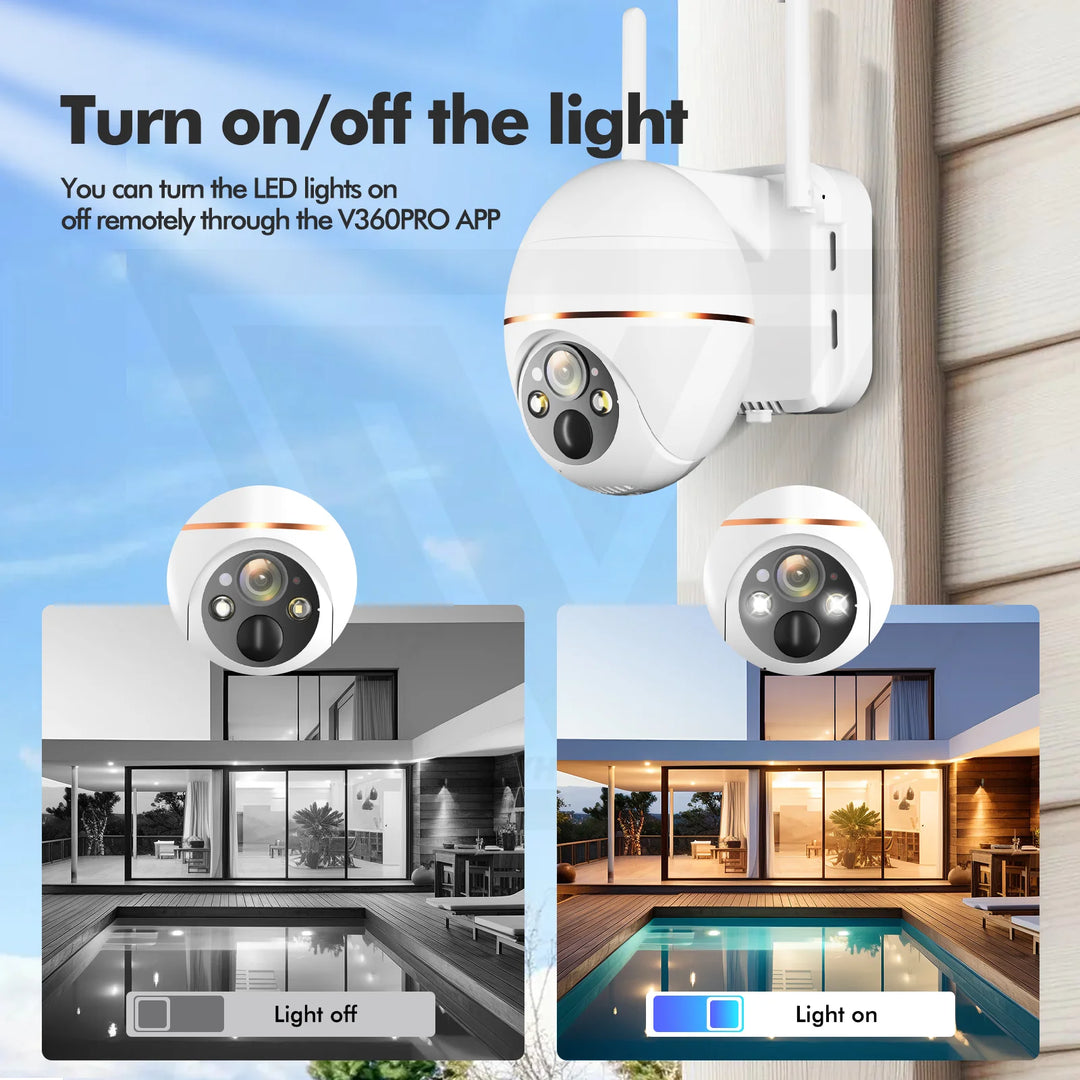 5MP Solar WIFI Camera 8000mAh Battery PTZ Surveillance IP Cameras Wireless PIR Human Tracking CCTV HD Outdoor Waterproof 5X Zoom  Amaijoin