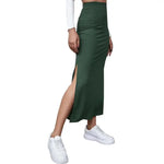 Load image into Gallery viewer, Women Long Skirts High Waist Bodycon Skirt Women Solid Split Pink Skirt Autumn Winter Streetwear Straight Black Midi Skirt  Amaijoin
