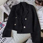 Load image into Gallery viewer, Fashion Short Women Blazers Elegant Female Suits Jacket Tops Casual   Solid Long Sleeve Office Lady Blazer Coat Spring Autumn  Amaijoin
