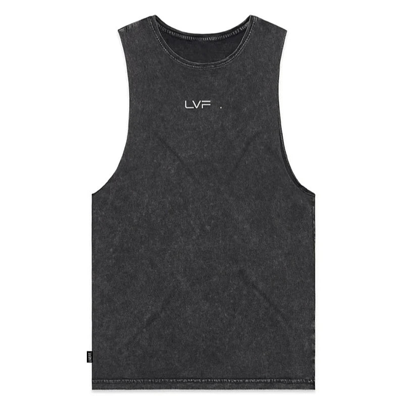 Men's Brand Summer Gym Cotton Tank Top Sleeveless Shirt Man Bodybuilding Clothing Casual Fitness Workout Running Vest Sportswear  Amaijoin