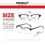 Load image into Gallery viewer, 2024 Classic Transparent Frame Semi Rimless Blue Light Blockin Glasses Men Square Anti Blue Ray Eyeglasses Computer Women Gaming  Amaijoin
